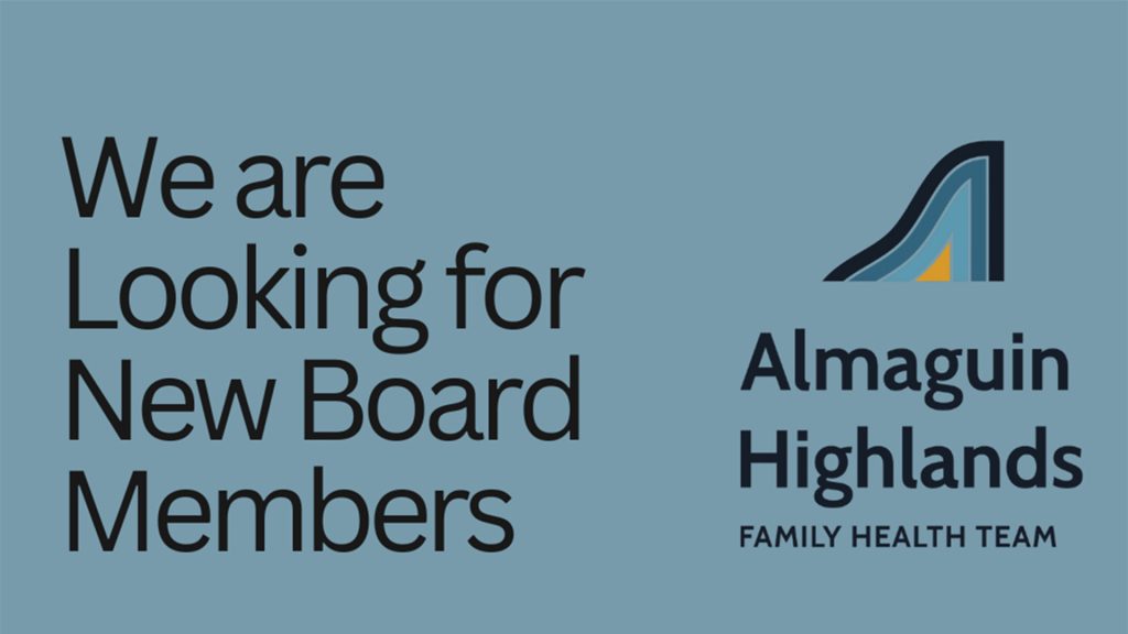 Text on a blue background that reads "Looking for New Board Members"