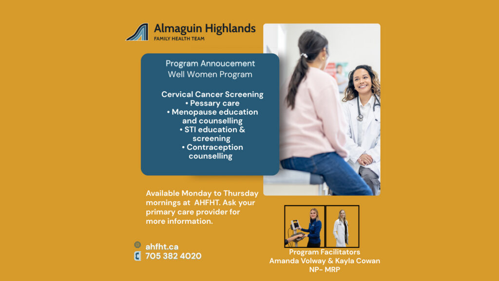 An announcement about the expanded Well Women program.